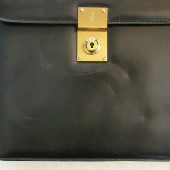 Mark Cross Leather Uptown Black Crossbody Shoulder Bag